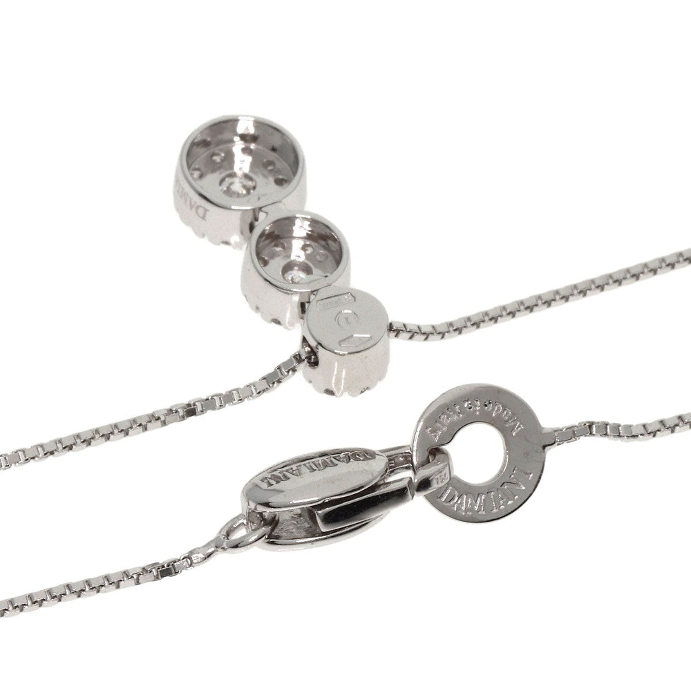 Damiani Necklace K18WG Silver diamond Women Used Authentic