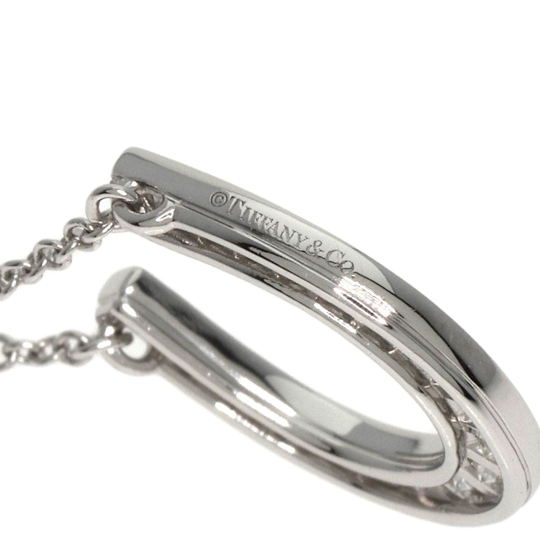 TIFFANY&Co. Necklace PT950 Silver Horseshoe diamond