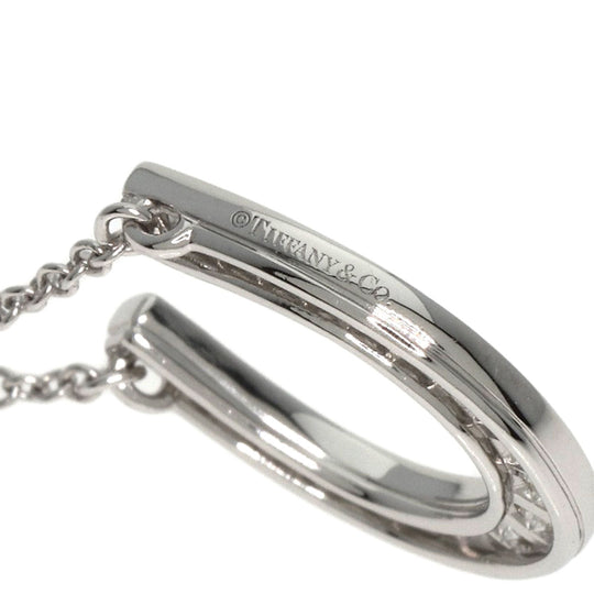 TIFFANY&Co. Necklace PT950 Silver Horseshoe diamond