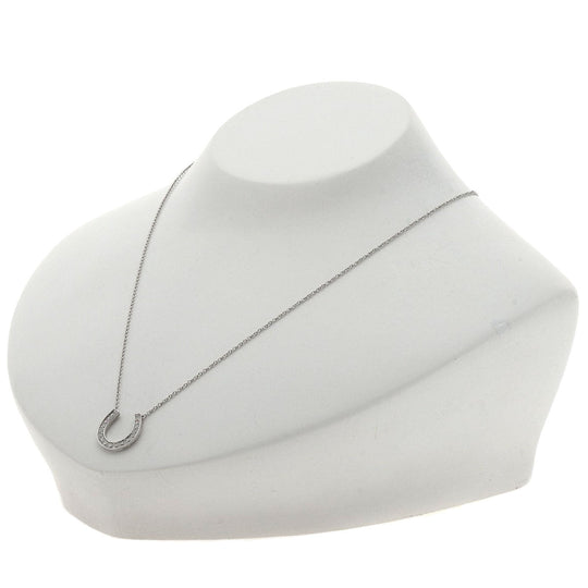 TIFFANY&Co. Necklace PT950 Silver Horseshoe diamond