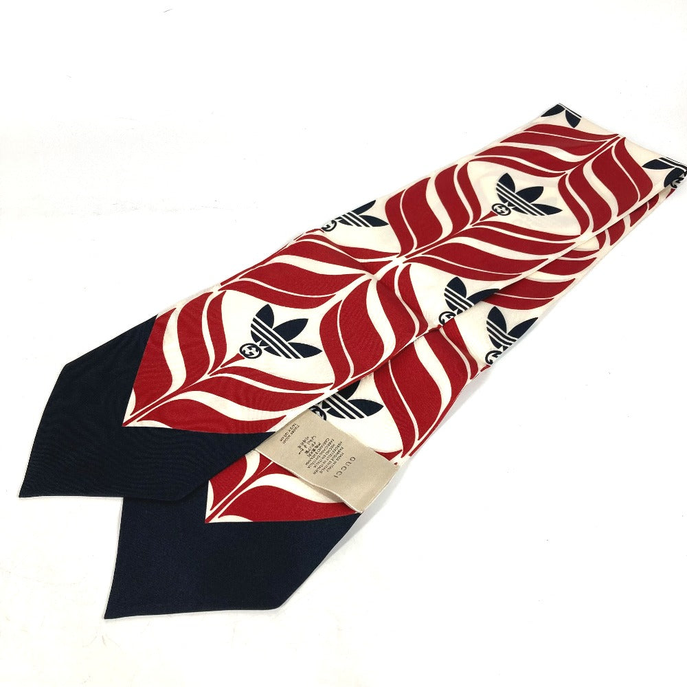 GUCCI scarf 716089 silk Navy bandeau scarf Adidas adidas collaboration