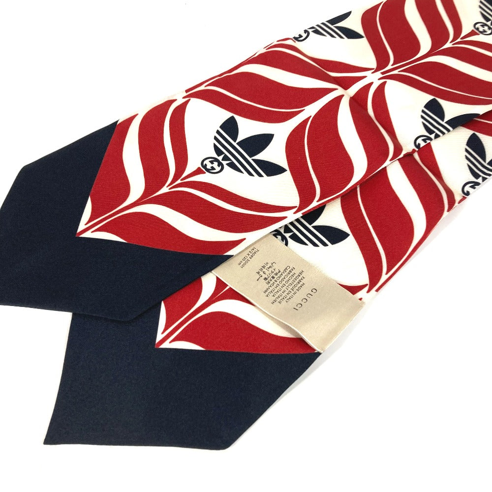 GUCCI scarf 716089 silk Navy bandeau scarf Adidas adidas collaboration