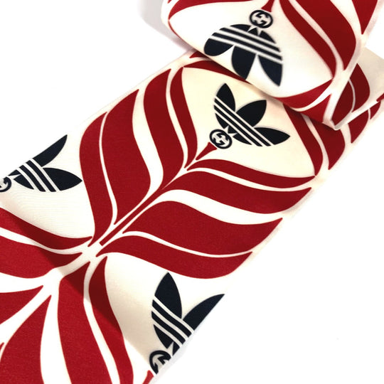 GUCCI scarf 716089 silk Navy bandeau scarf Adidas adidas collaboration