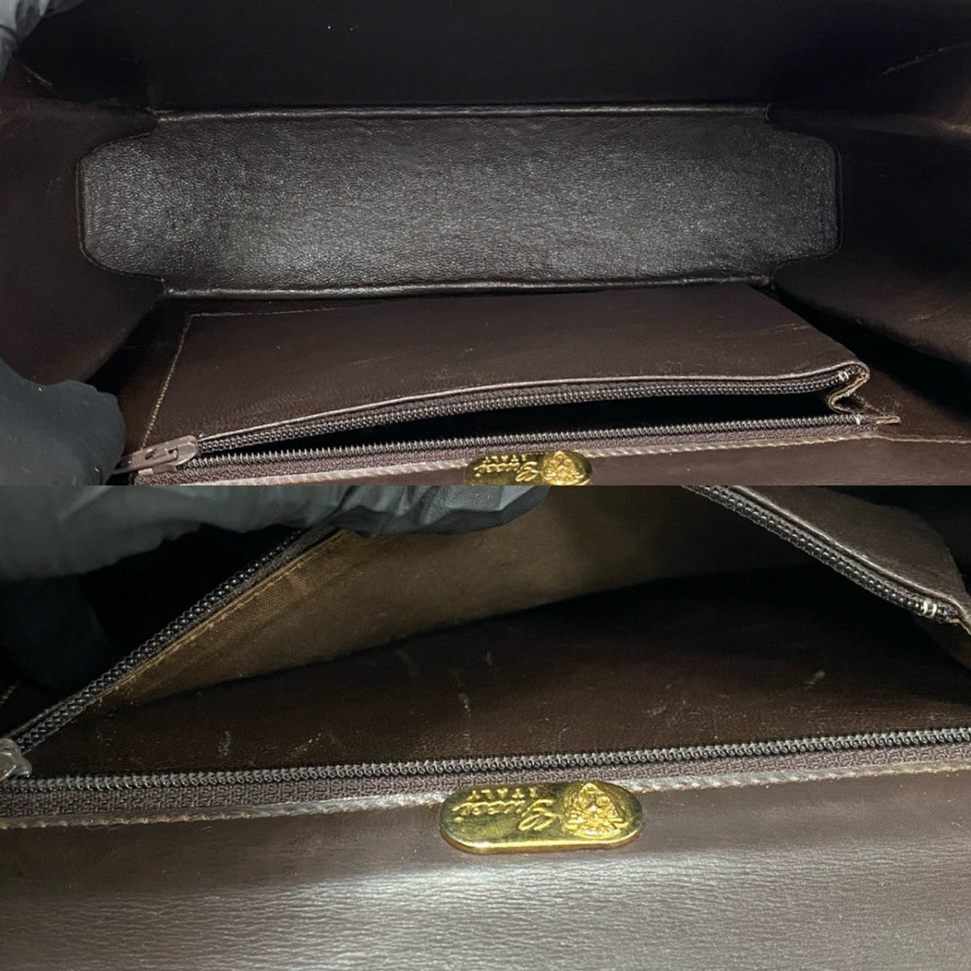 GUCCI Shoulder Bag leather Brown