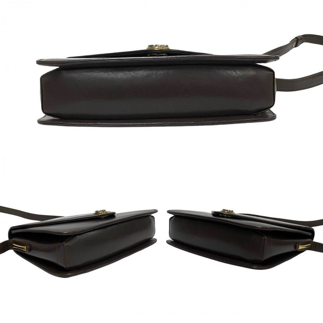 GUCCI Shoulder Bag leather Brown