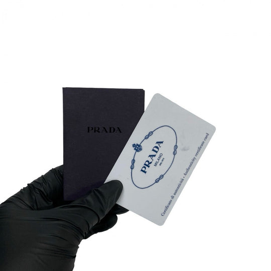 PRADA Shoulder Bag leather blue Panniers