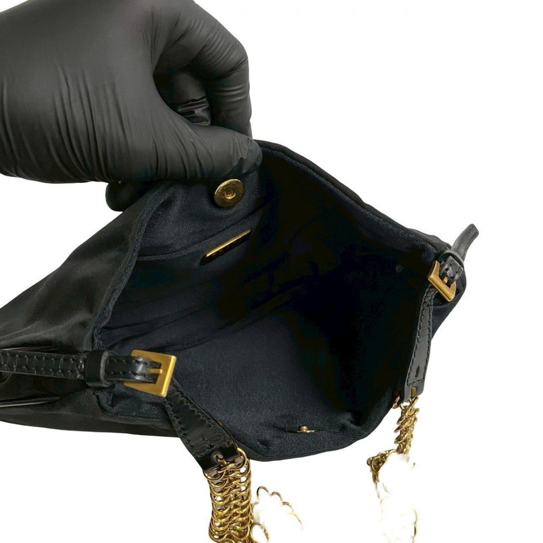 PRADA Tote Bag leather black