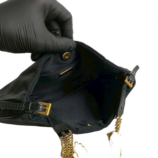 PRADA Tote Bag leather black