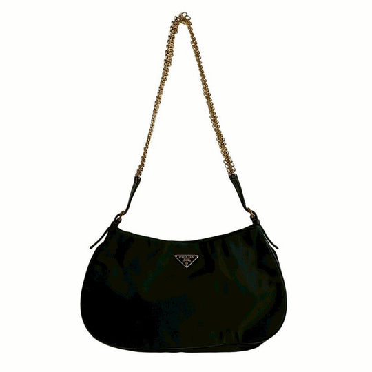 PRADA Tote Bag leather black