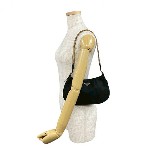 PRADA Tote Bag leather black