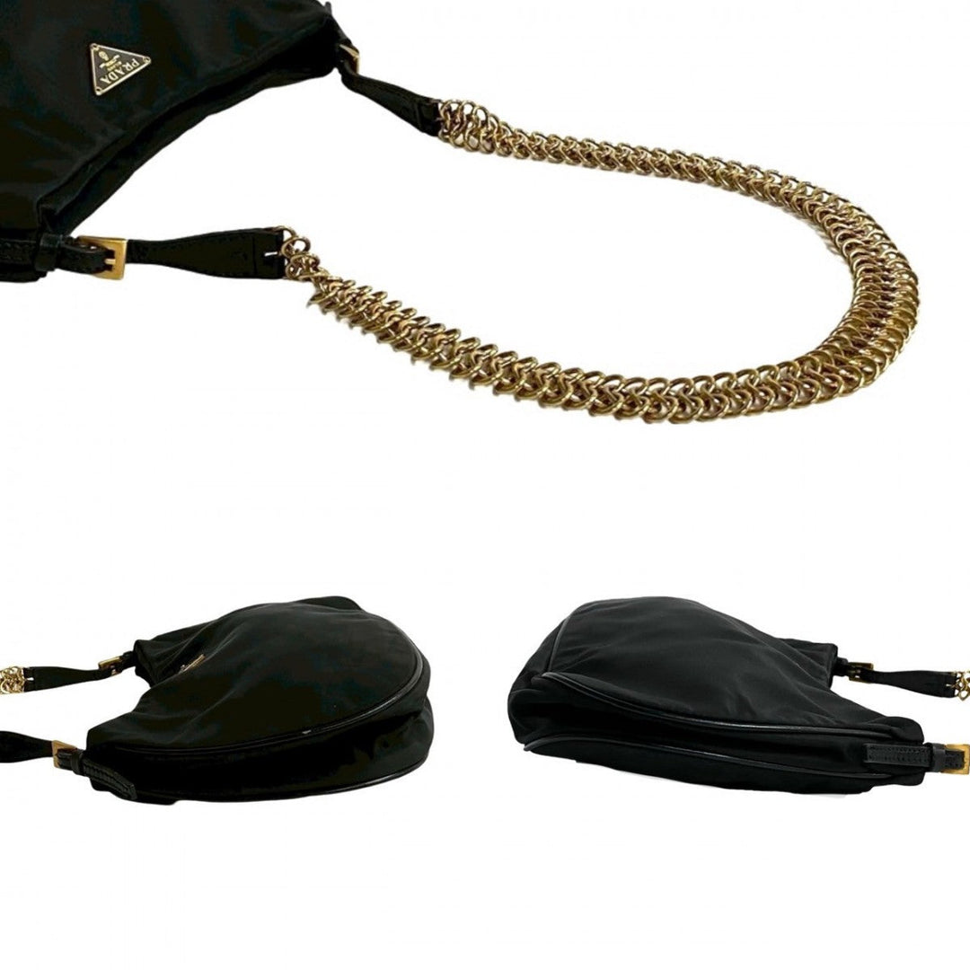 PRADA Tote Bag leather black