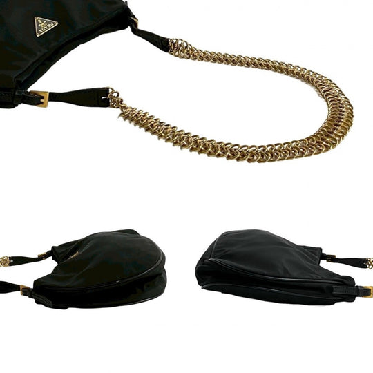 PRADA Tote Bag leather black