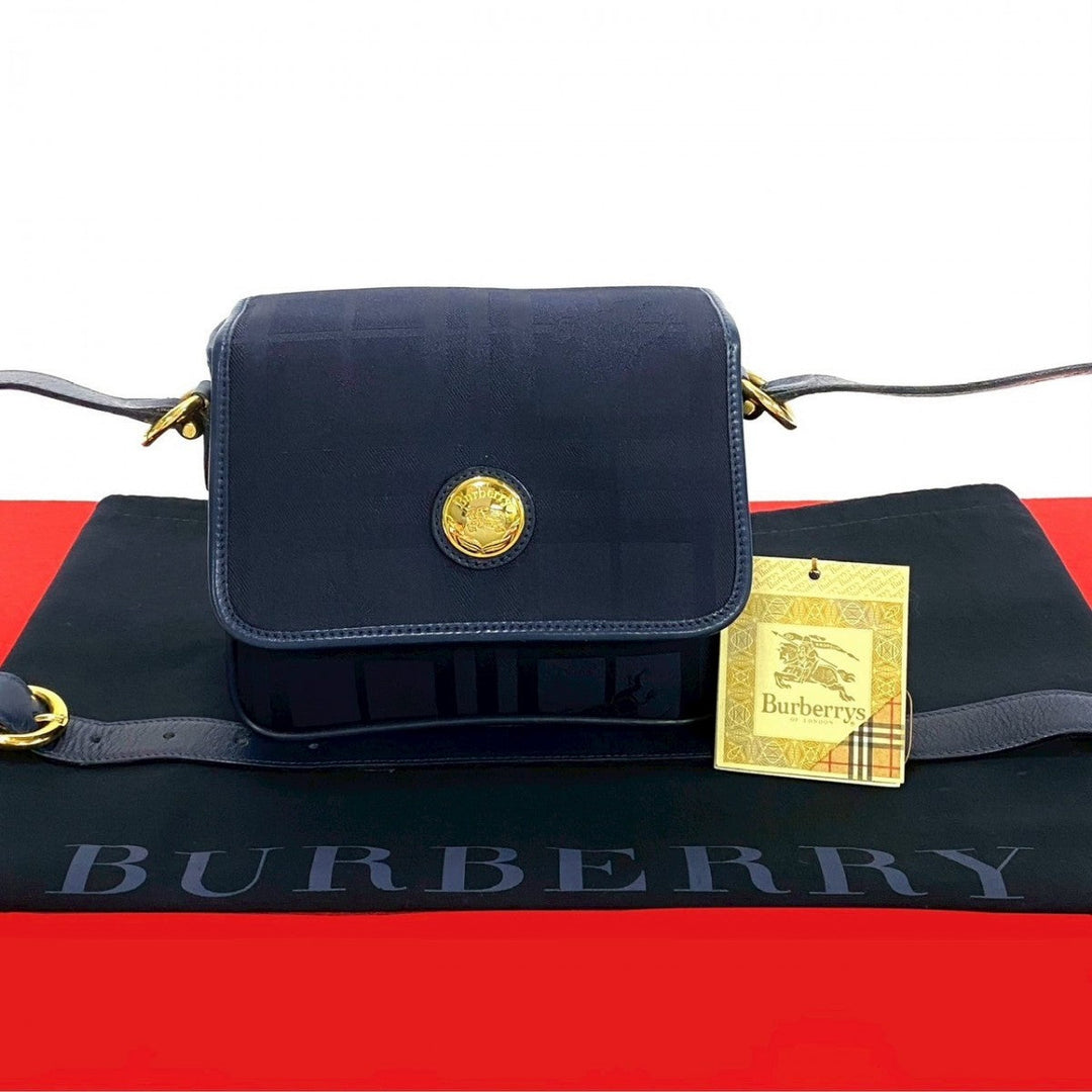 BURBERRY Shoulder Bag leather Navy