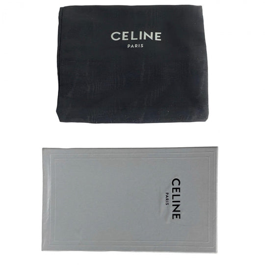 CELINE Shoulder Bag leather white Vertical hippopotamus