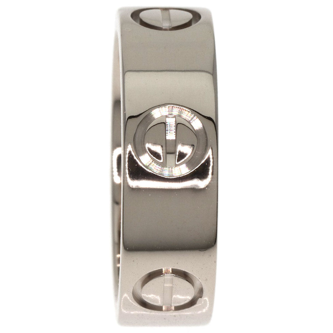CARTIER Ring K18WG Silver Love Ring #48 Women Used Authentic
