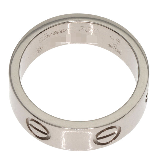 CARTIER Ring K18WG Silver Love Ring #48 Women Used Authentic