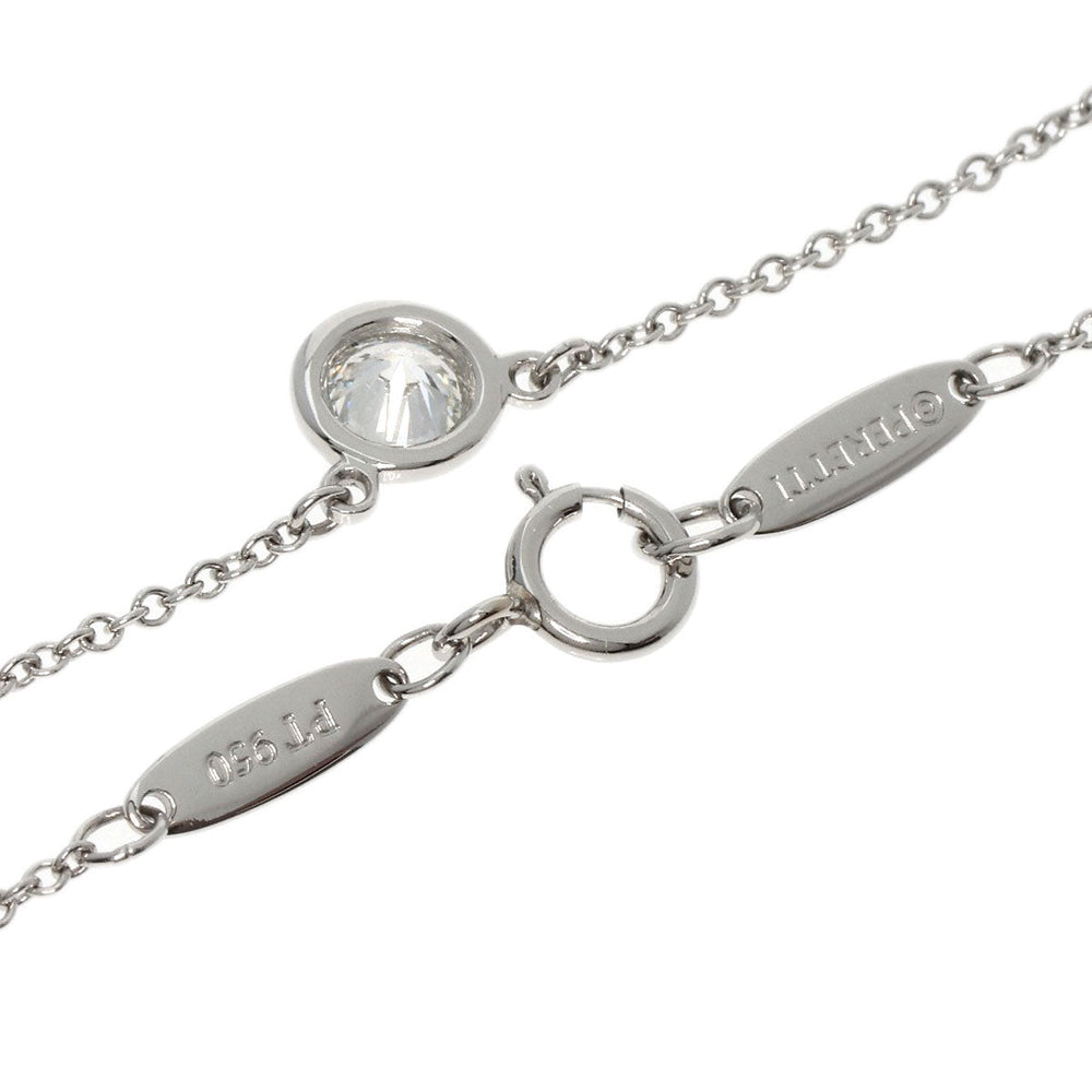 TIFFANY&Co. Necklace PT950 Silver By the yard diamond