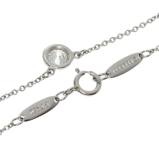 TIFFANY&Co. Necklace PT950 Silver By the yard diamond