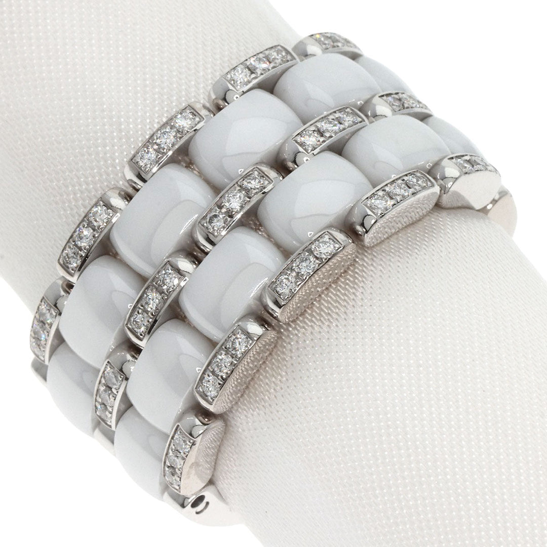 CHANEL Ring K18WG Silver Ultra Ring Large Diamond #60 Women Used Authentic