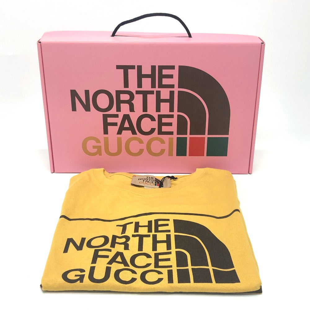 GUCCI Short sleeve T-shirt 616036 cotton yellow The north face collaboration THE NORTH FACE Collaboration Women XS Used Authentic