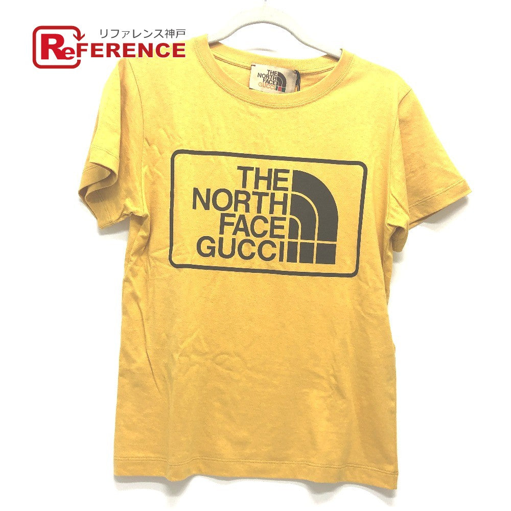 GUCCI Short sleeve T-shirt 616036 cotton yellow The north face collaboration THE NORTH FACE Collaboration Women XS Used Authentic
