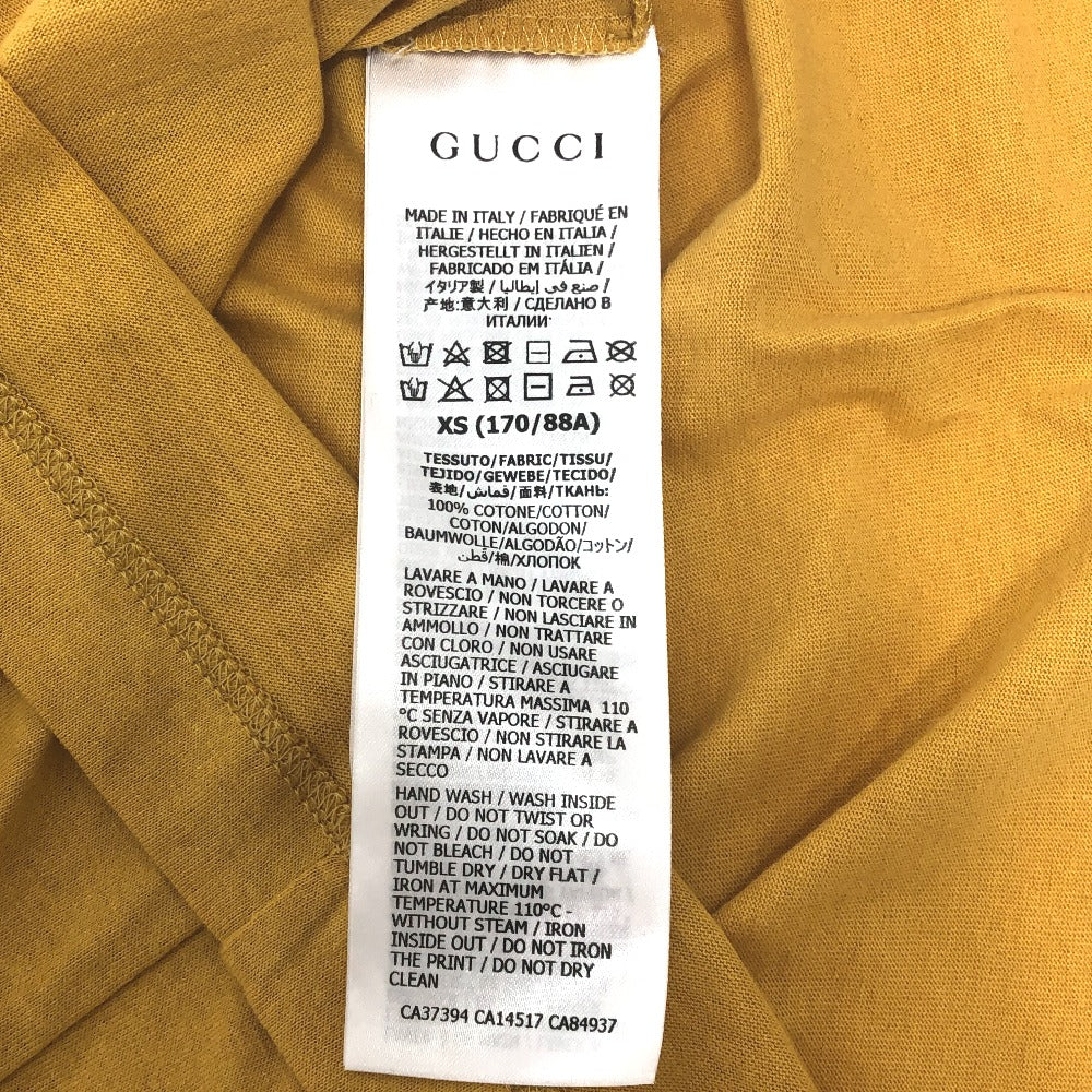 GUCCI Short sleeve T-shirt 616036 cotton yellow The north face collaboration THE NORTH FACE Collaboration Women XS Used Authentic