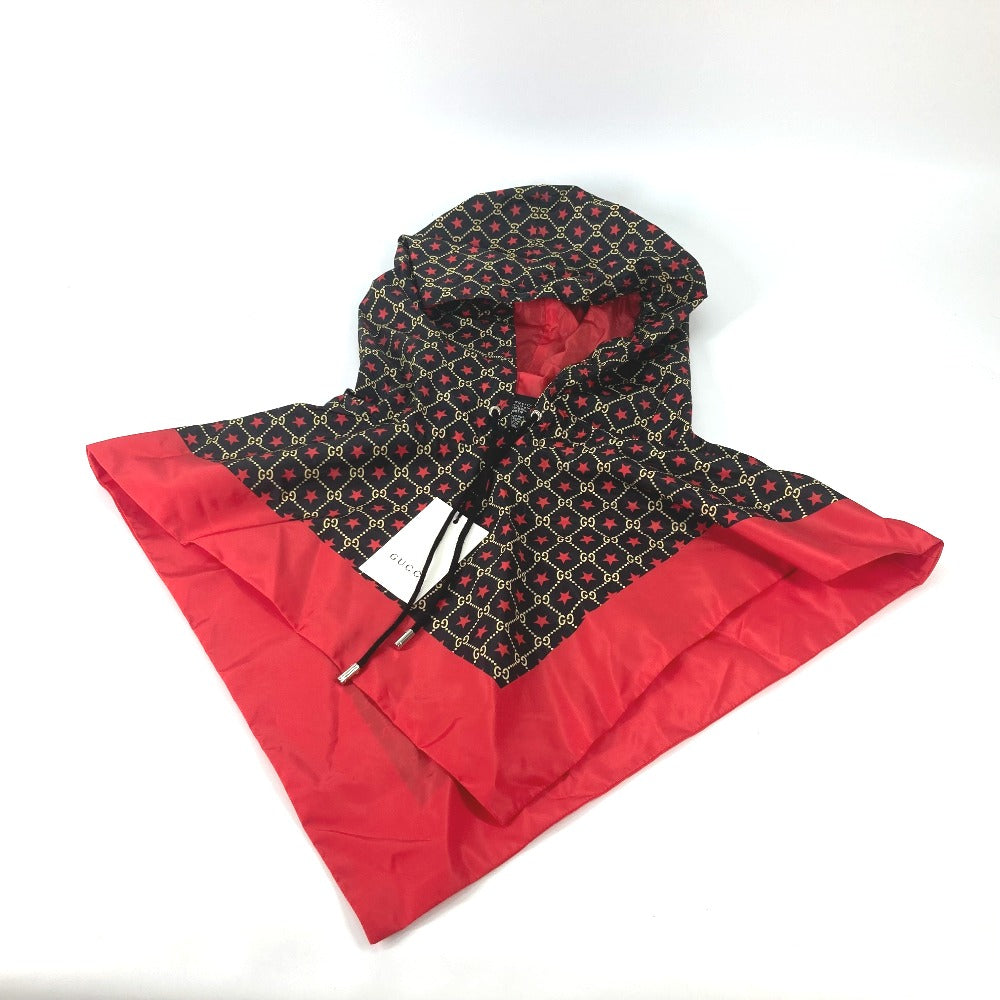 GUCCI poncho 581635 Nylon Red GG star raincoat hood Women M Used Authentic