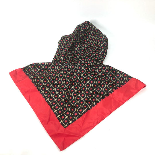 GUCCI poncho 581635 Nylon Red GG star raincoat hood Women M Used Authentic