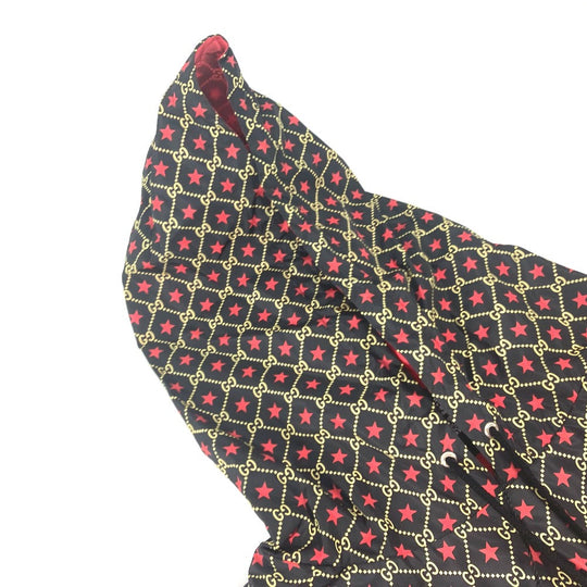 GUCCI poncho 581635 Nylon Red GG star raincoat hood Women M Used Authentic