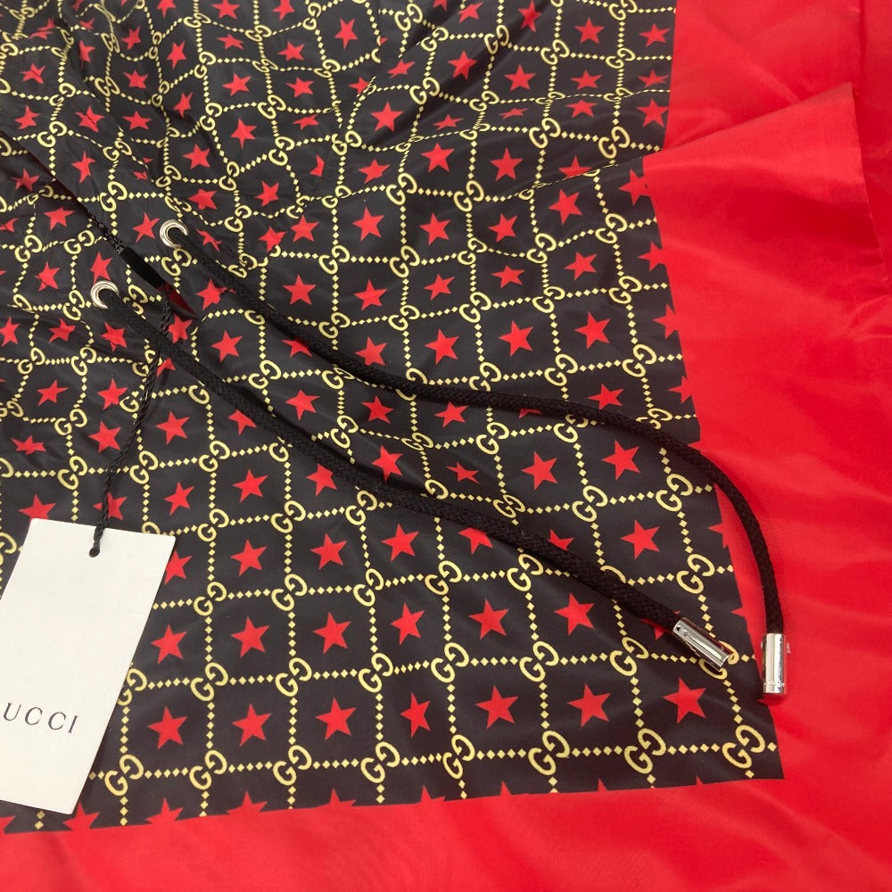 GUCCI poncho 581635 Nylon Red GG star raincoat hood Women M Used Authentic