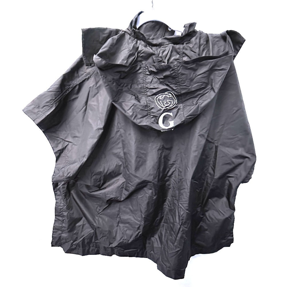 GUCCI poncho 626382 polyamide black Hoodie logo Women M Used Authentic
