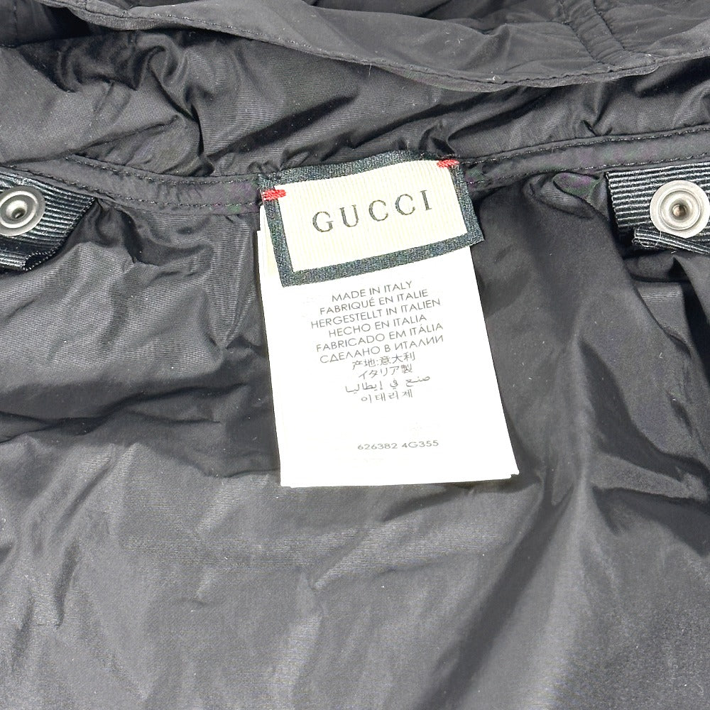 GUCCI poncho 626382 polyamide black Hoodie logo Women M Used Authentic