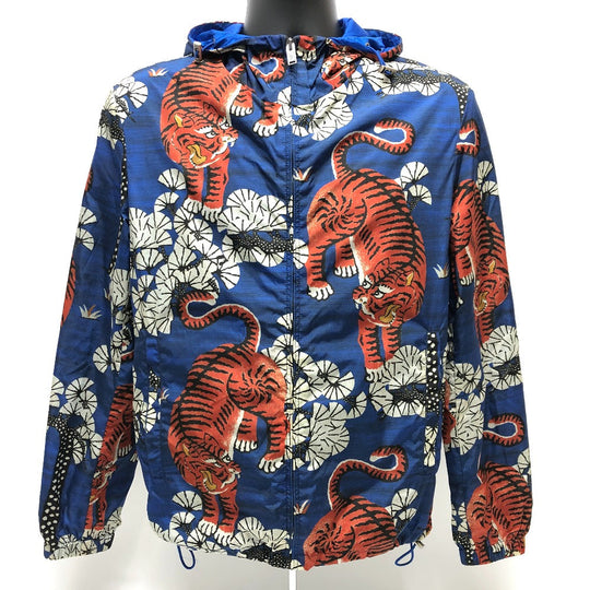 GUCCI setup 451777 Nylon blue Bengal Tiger Nylon mens 44 48 Used Authentic