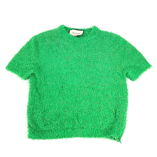 GUCCI Short sleeve T-shirt cotton green GG XS