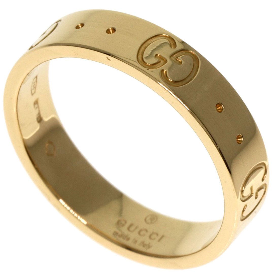 GUCCI Ring 18K Yellow Gold gold Icon # 9 Women Used Authentic