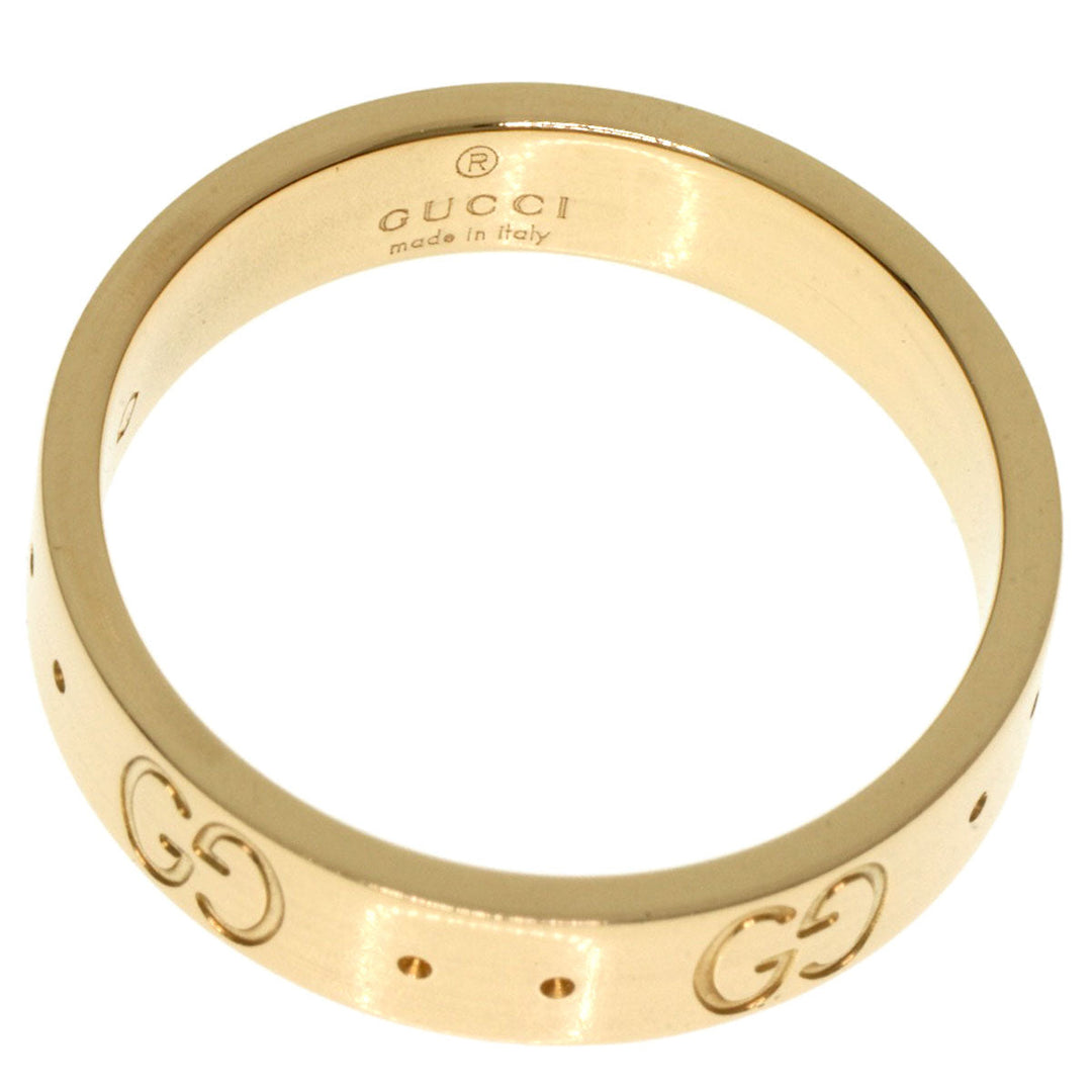 GUCCI Ring 18K Yellow Gold gold Icon # 9 Women Used Authentic