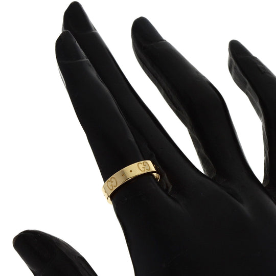 GUCCI Ring 18K Yellow Gold gold Icon # 9 Women Used Authentic