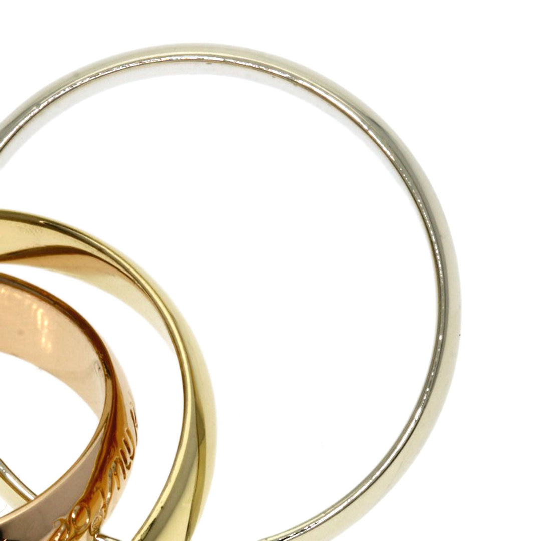 CARTIER Ring K18YG , K18WG , K18PG gold Trinity #49 Women Used Authentic