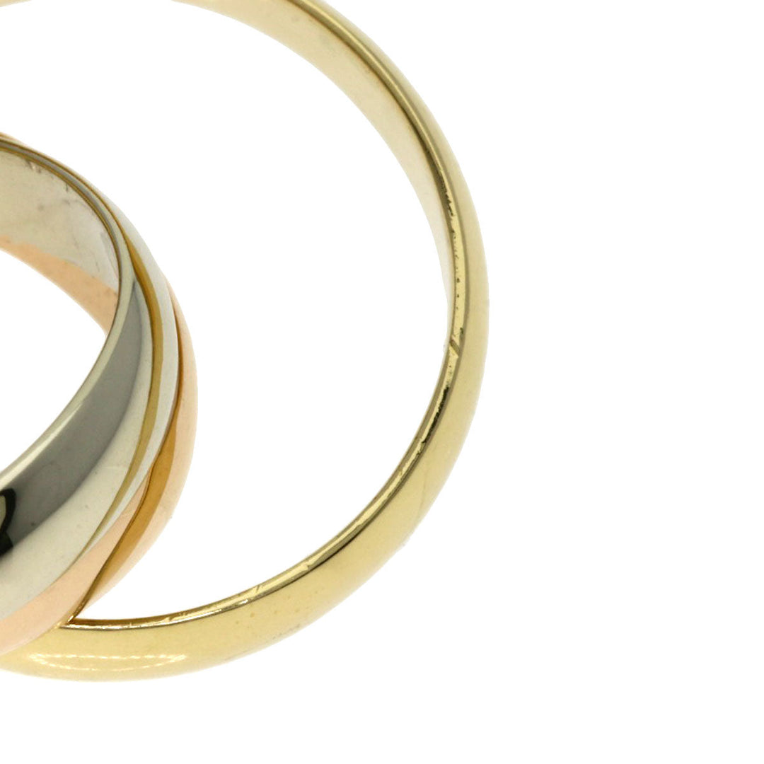 CARTIER Ring K18YG , K18WG , K18PG gold Trinity #49 Women Used Authentic