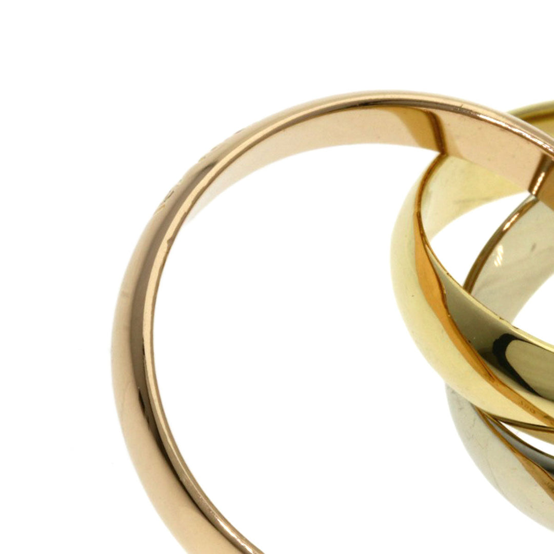 CARTIER Ring K18YG , K18WG , K18PG gold Trinity #49 Women Used Authentic