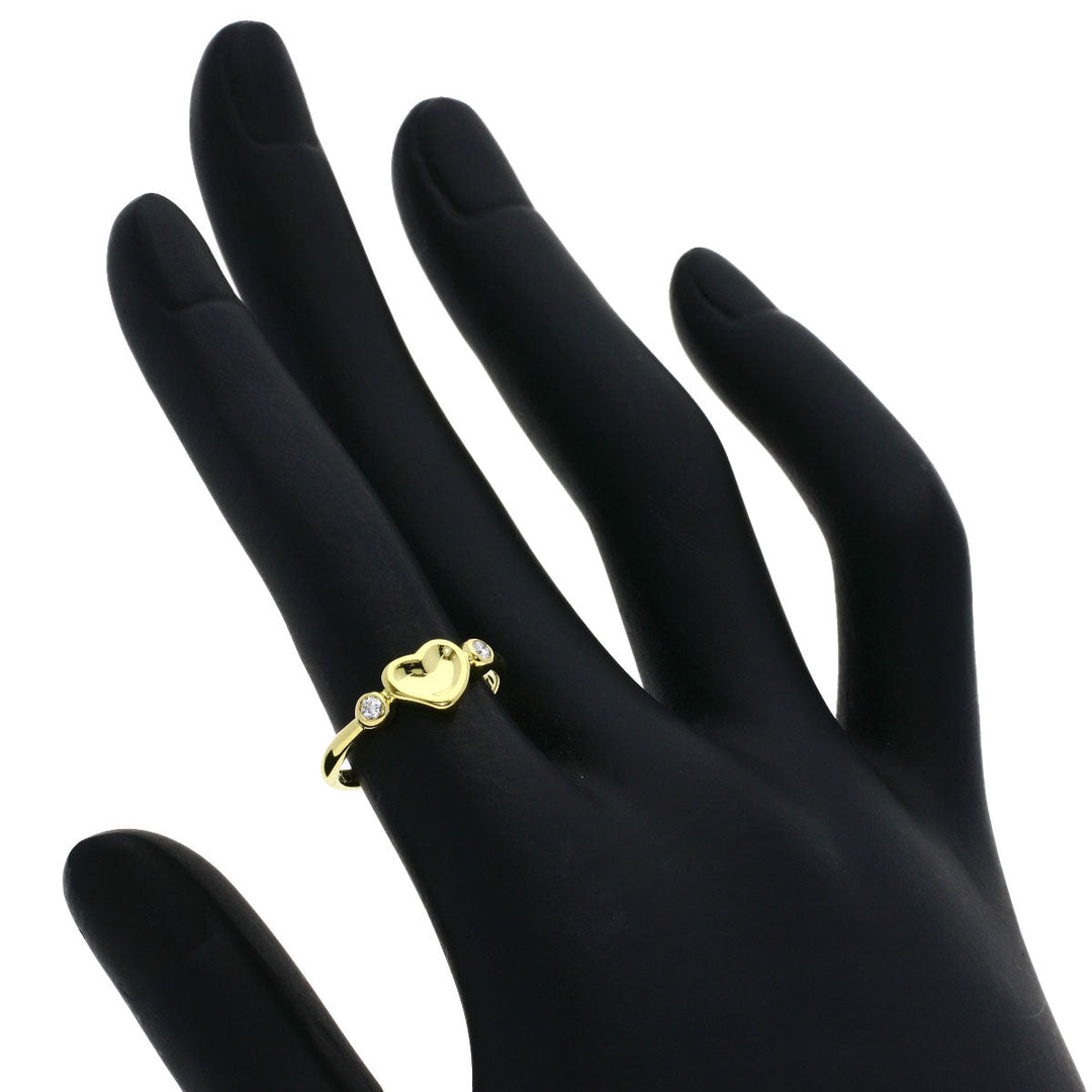 TIFFANY&Co. Ring 18K Yellow Gold gold Full Heart 2P Diamond Women Used Authentic