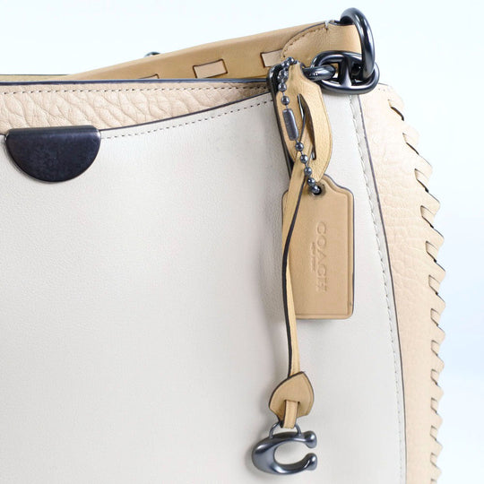 COACH Handbag 69613 Suede, Calfskin Beige / Brown Dreamer 36 Women Used Authentic