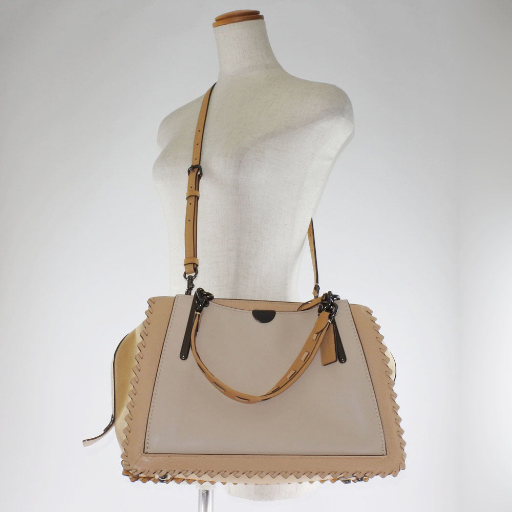COACH Handbag 69613 Suede, Calfskin Beige / Brown Dreamer 36 Women Used Authentic