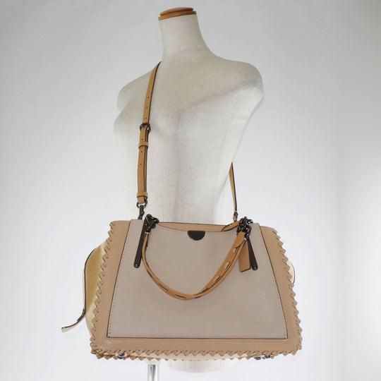 COACH Handbag 69613 Suede, Calfskin Beige / Brown Dreamer 36 Women Used Authentic