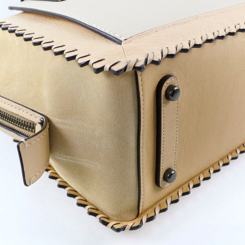 COACH Handbag 69613 Suede, Calfskin Beige / Brown Dreamer 36 Women Used Authentic