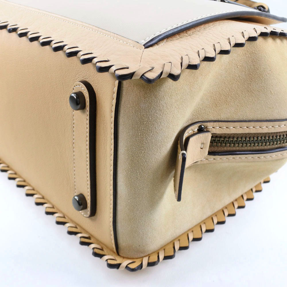 COACH Handbag 69613 Suede, Calfskin Beige / Brown Dreamer 36 Women Used Authentic