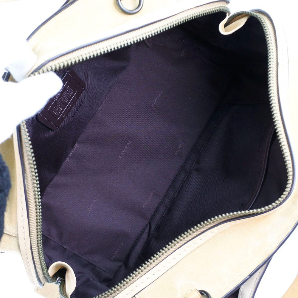 COACH Handbag 69613 Suede, Calfskin Beige / Brown Dreamer 36 Women Used Authentic