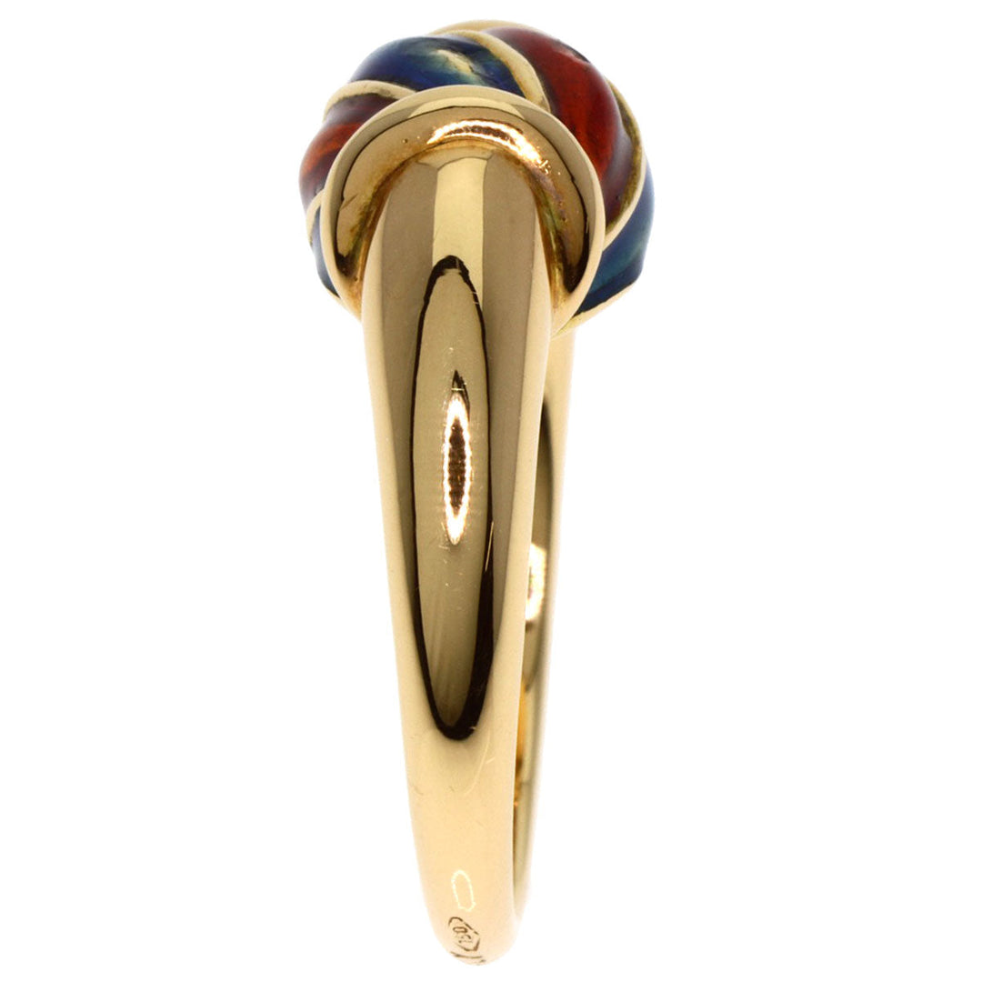 GUCCI Ring 18K Yellow Gold gold enamel Women Used Authentic