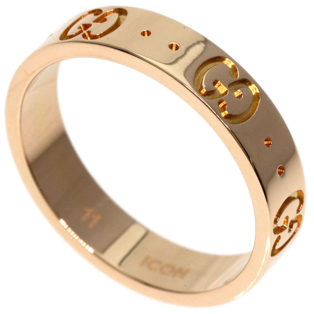 GUCCI Ring 18K Pink Gold gold icon Women Used Authentic
