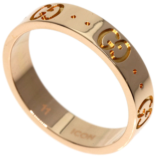 GUCCI Ring 18K Pink Gold gold icon Women Used Authentic